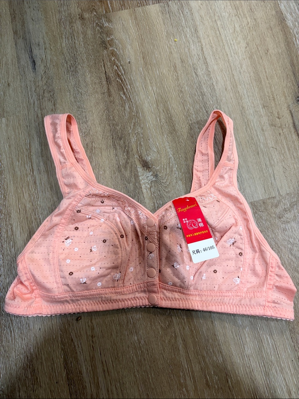 Women's Peach Front-Closure Soft Cup Bra - Peach 46/105